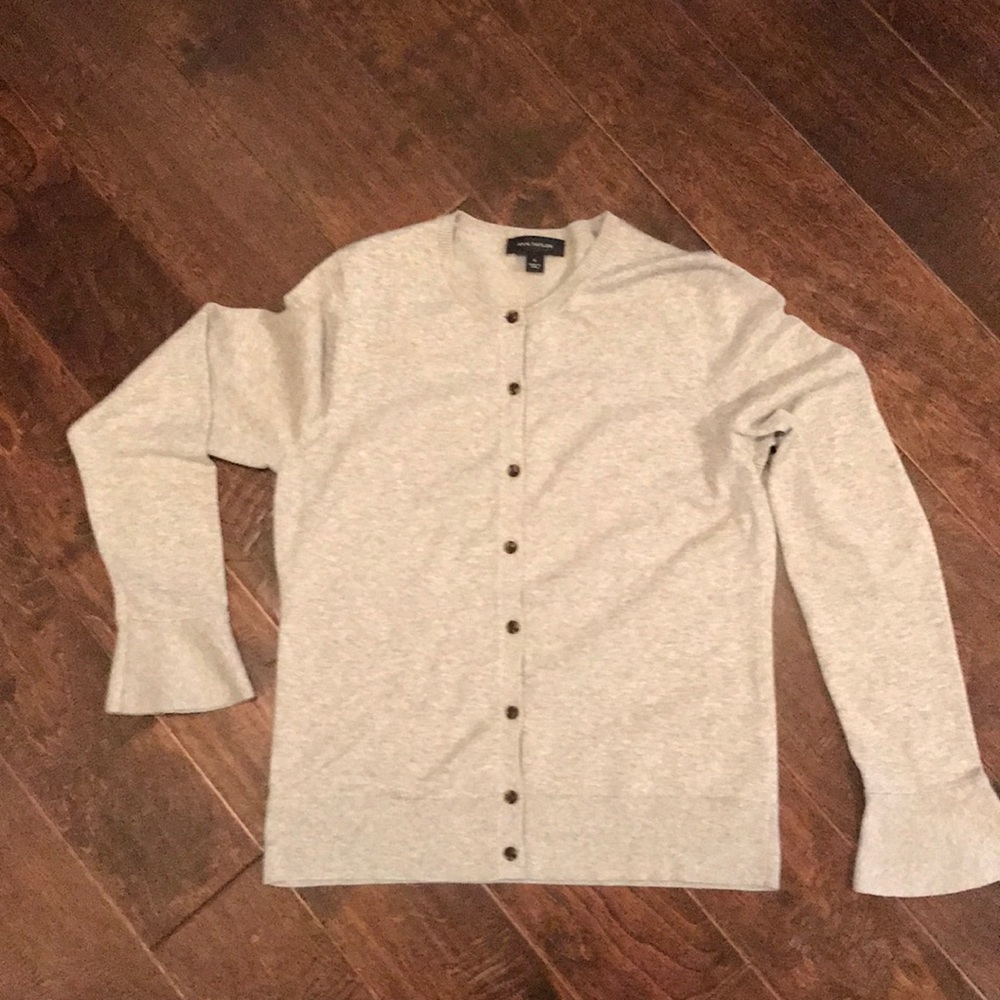 Heather Grey Cardigan with Bell Sleeves. NWOT!